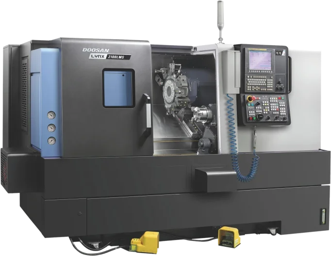 Doosan Lynx 2100LMSA CNC Horizontal Single Turret Lathes